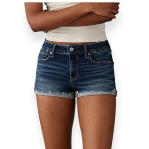 American Eagle Dark Blue Midi super stretch Jean Shorts